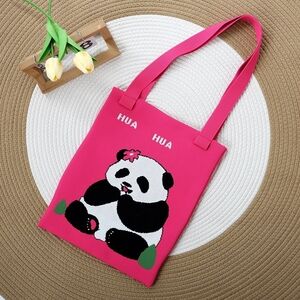 Cute Pink Panda Tote Bag - Hua Hua